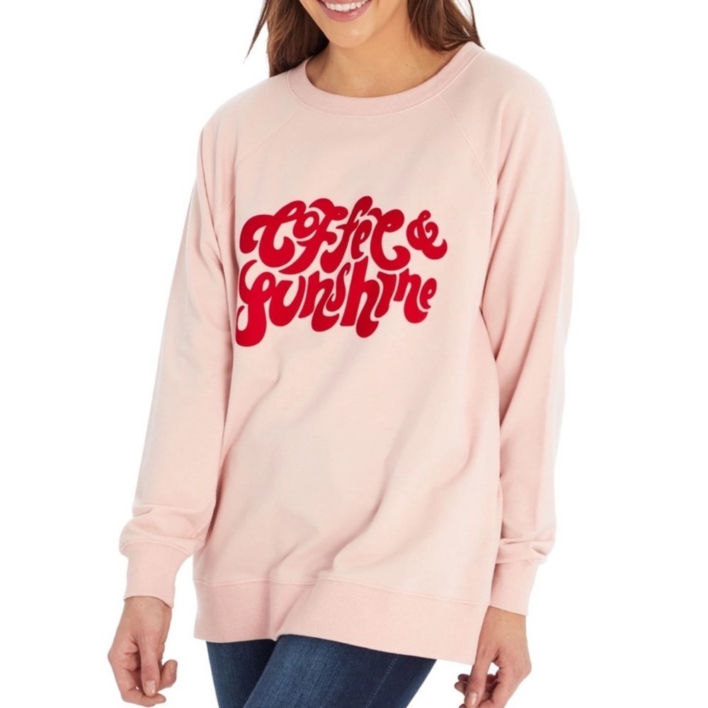 Wildfox Coffee & Sunshine Crewneck Sweatshirt Size Medium‎